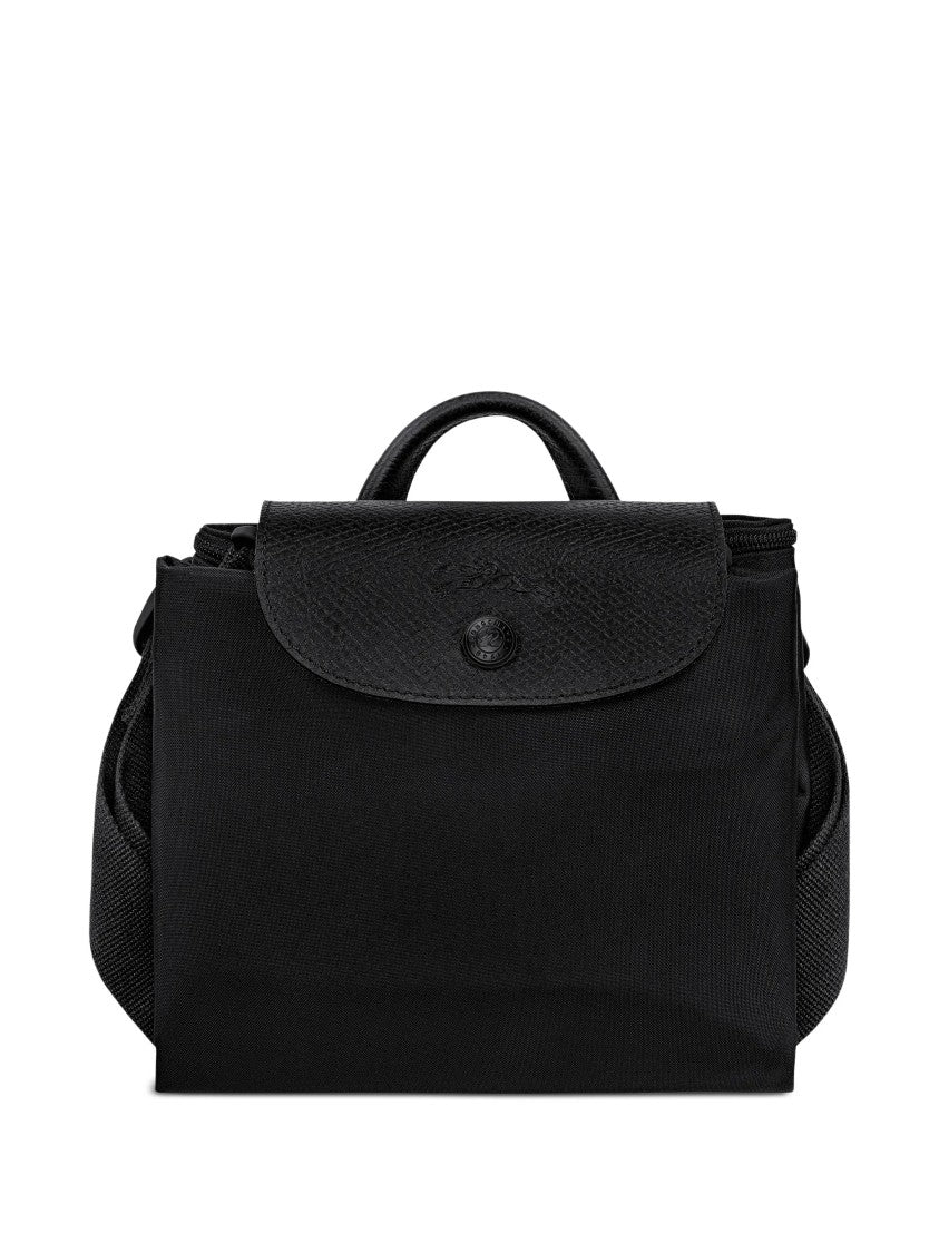 Longchamp Minimalist Square Backpack With Top Flap Closure