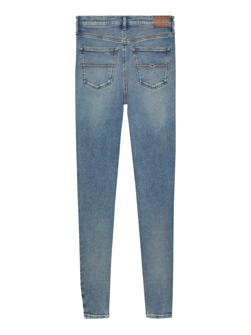 Tommy Jeans Mid-Rise Skinny Jeans With Distressed Details