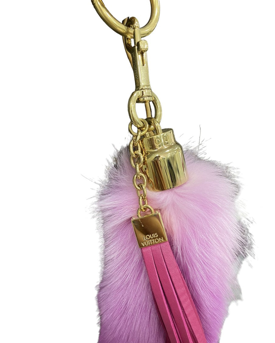 Louis Vuitton Pink Fox Fur Charm