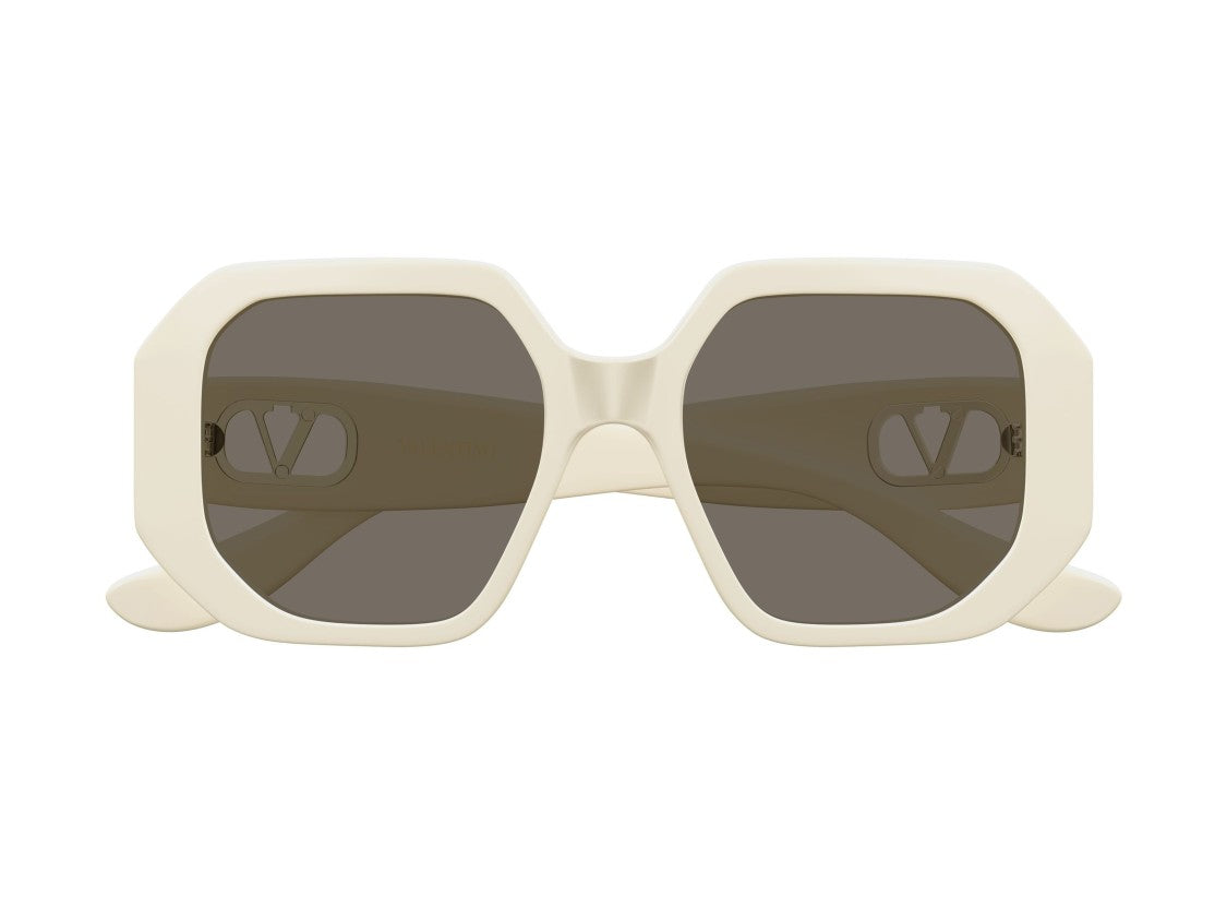 Valentino Gold Vg0003sa Oversized Geometric Square Sunglasses