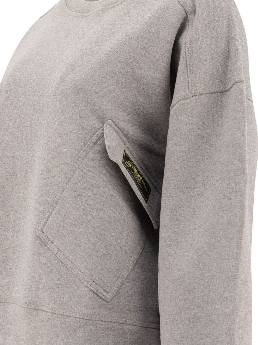 Ganni Sweatshirt With Unique Asymmetrical Pockets