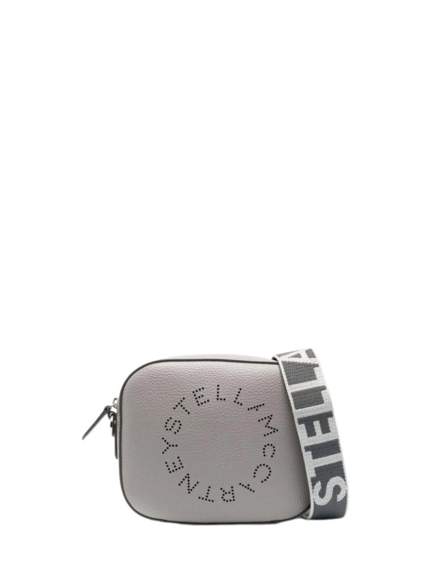 Stella Mccartney Grey Fabric Strap Faux Leather Shoulder Bag