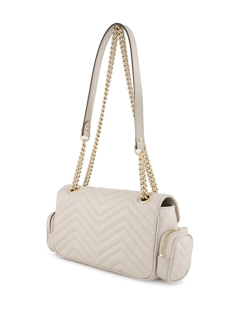 Gucci Black Marmont 2 Multi-Pocket Leather Bag