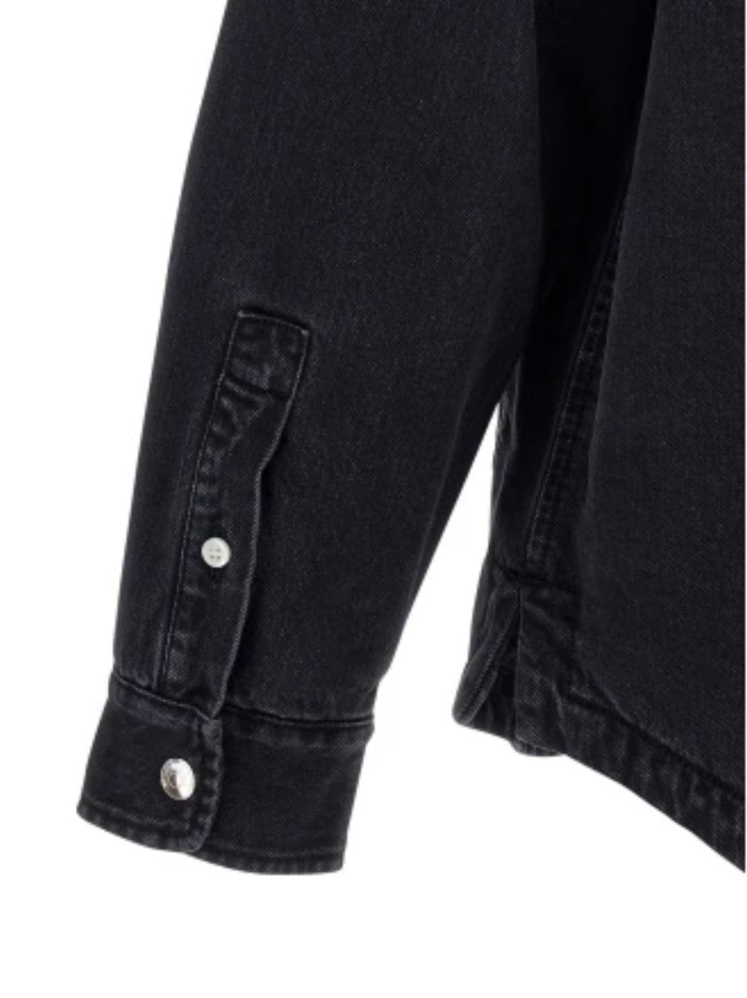 Jacquemus Black Faded Cotton Denim Boulanger Shirt