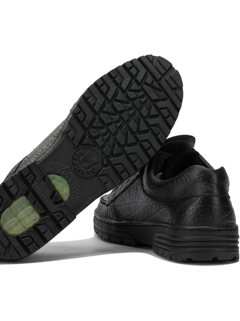 Mephisto Textured Leather Low-Profile Sneakers