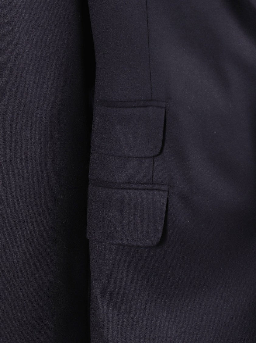 Brunello Cucinelli Tailored Black Virgin Wool Suit With Classic Blazer