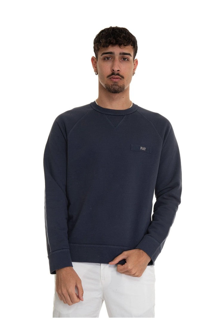 Fay Blue Wool-Blend Sweater
