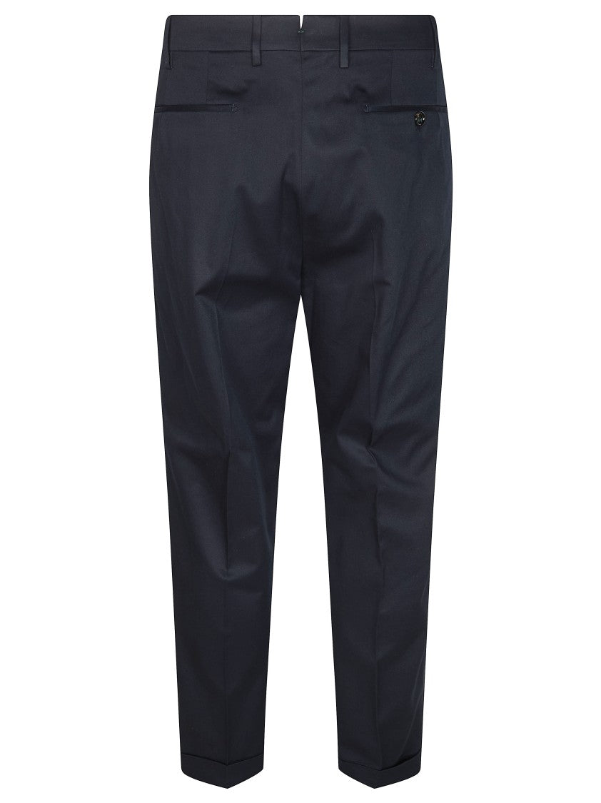 Berwich Blue Relaxed Fit Nos Tapered Trousers
