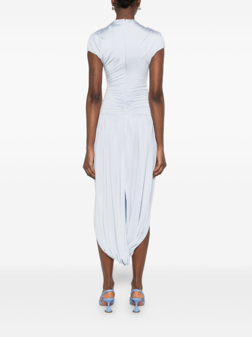 Self-Portrait Ruched Midi Dress