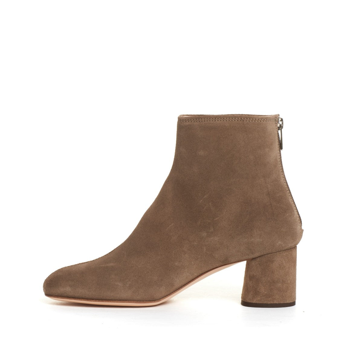 Agl Taupe Suede Ankle Boot Heel 60Mm
