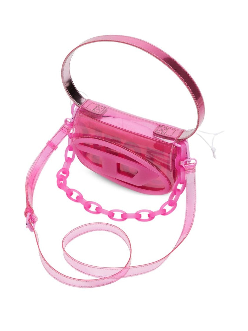Diesel Pink Translucent Silk And Nylon Bag