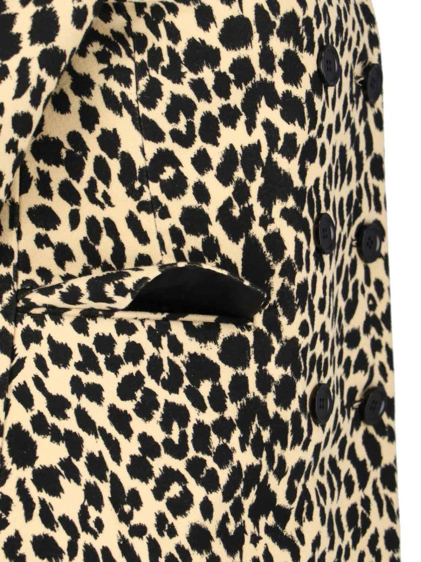 Aspesi Animal Print Coat – Brown