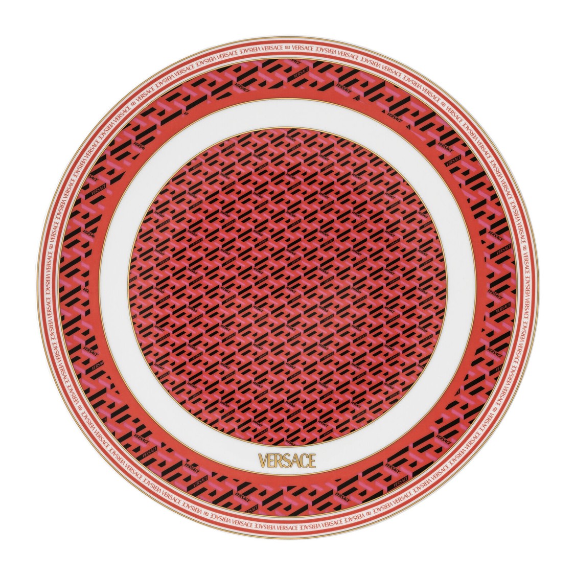 Versace Home La Greca Gold Porcelain Plate