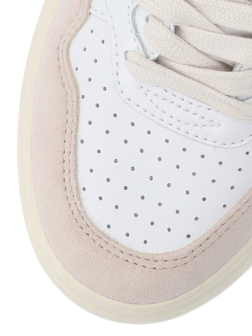 Autry Low-Top Sneakers With Beige Suede Overlays