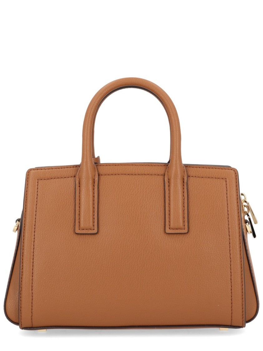 Michael Michael Kors Structured Brown Handbag With Gold-Tone Details