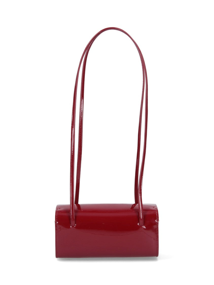 Fane Red Mie Brushed Leather Shoulder Bag