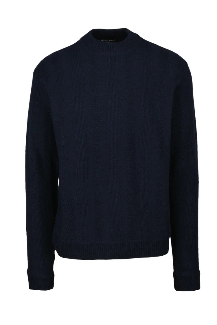 Daniele Fiesoli Merino Wool Cashmere Sweater - Navy Blue