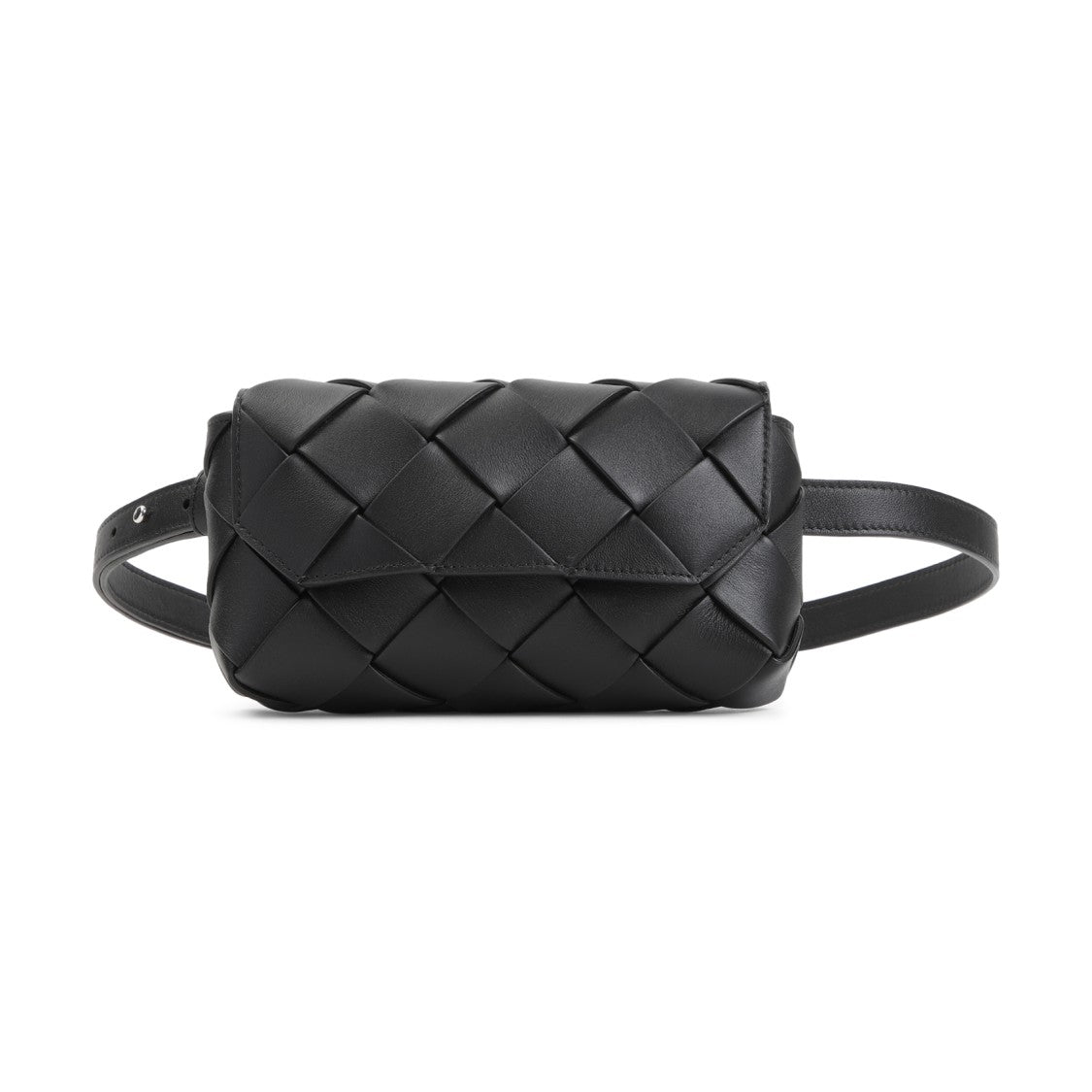 Bottega Veneta Intrecciato Black Leather Belt Bag