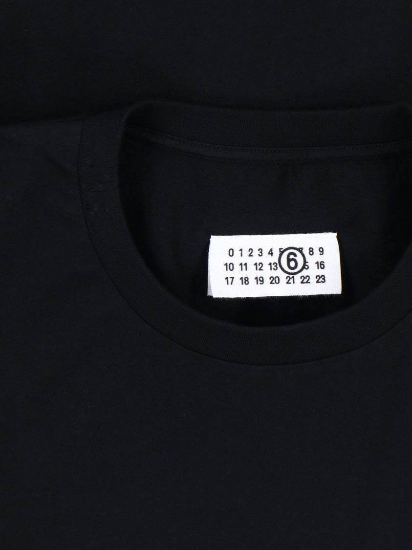 Mm6 By Maison Margiela Dress In Black Cotton, Light Shade