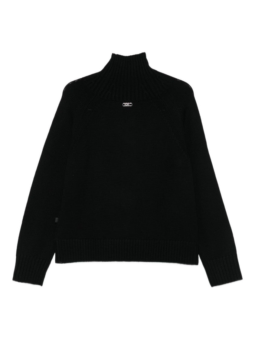 Michael Kors Ribbed Black Wool Sweater