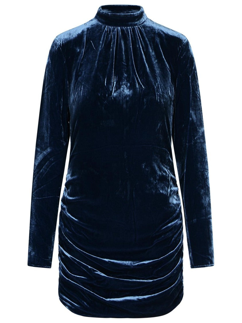 Rotate Vilma' Dress In Blue Silk Blend