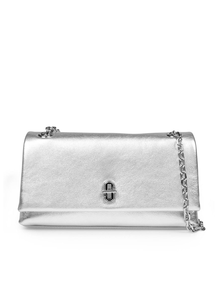Marc Jacobs Silver Laminated Leather Wallet Bag