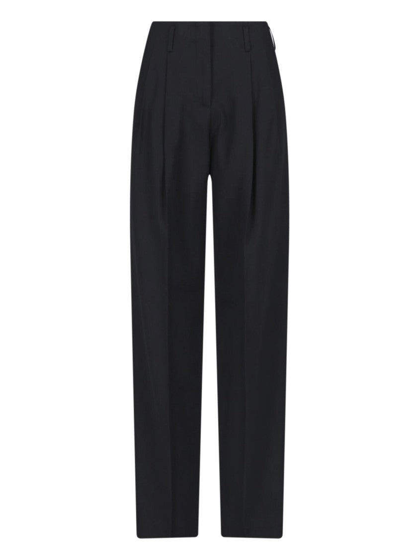 Golden Goose Tailored Straight-Leg Black Virgin Wool Formal Pants