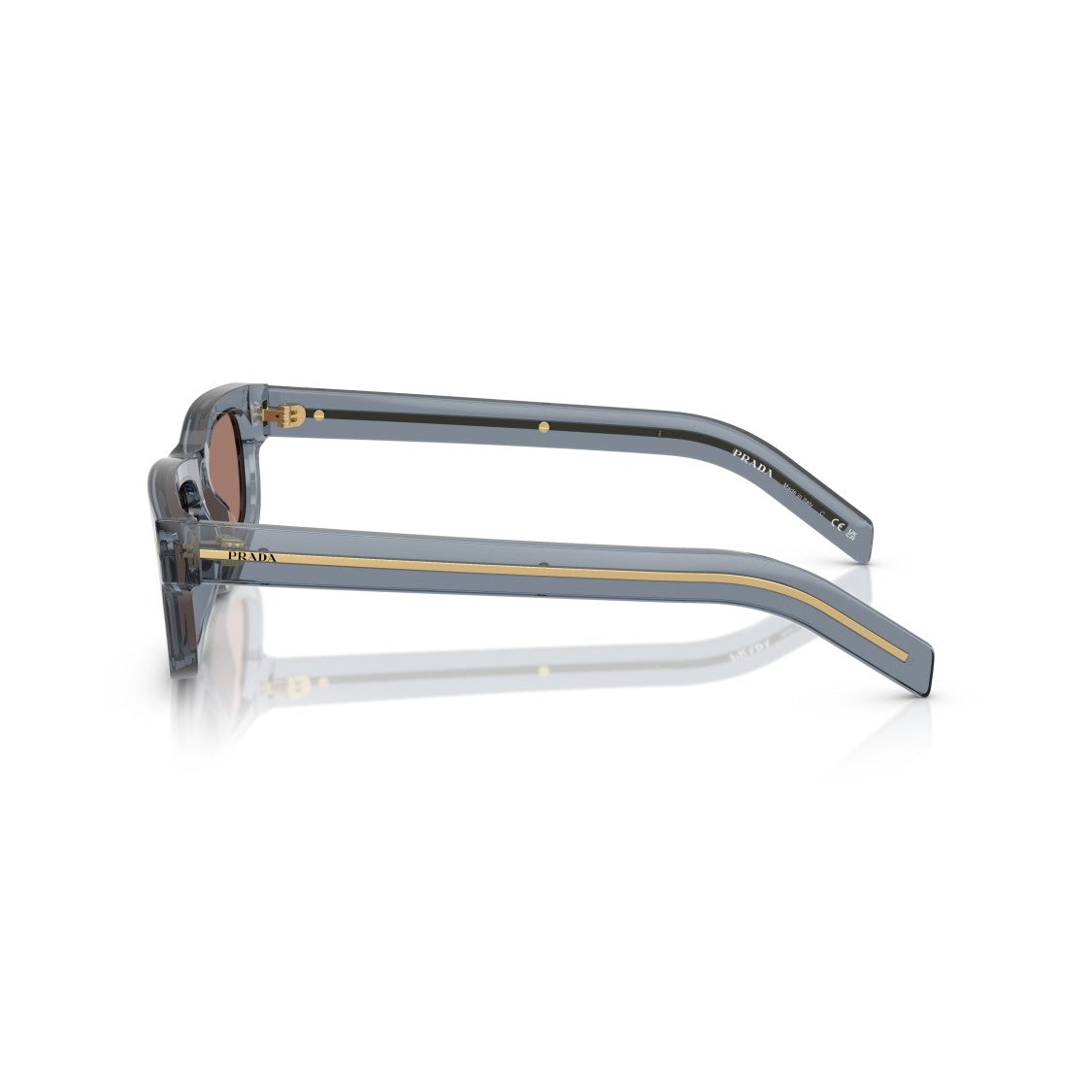 Prada 0Pr B11s Rectangular Translucent Acetate Sunglasses