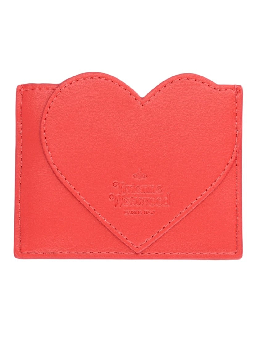 Vivienne Westwood Red Heart-Shaped Polyester Wallet