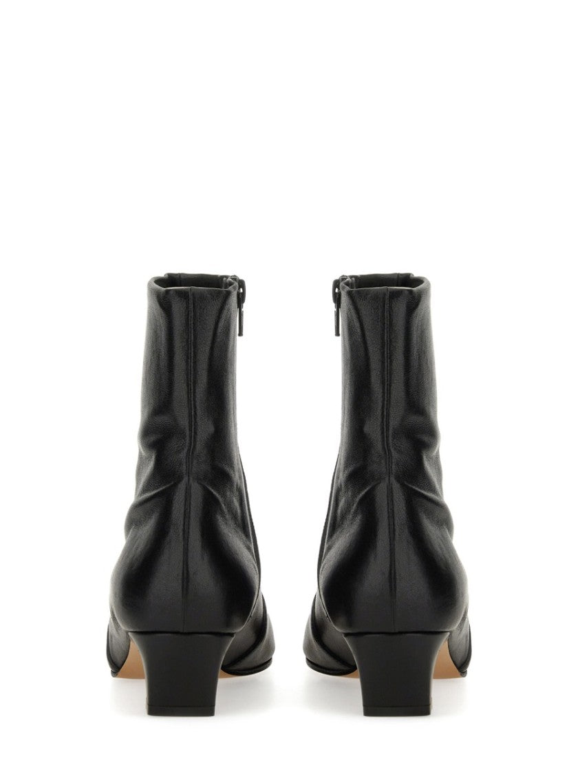 Khaite Low Stretch Boot With Pointed Toe And Block Heel