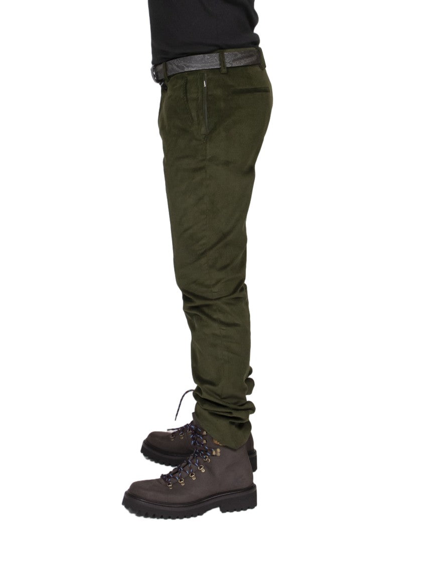 Etro Roma Olive Green Tapered Slim-Fit Pants