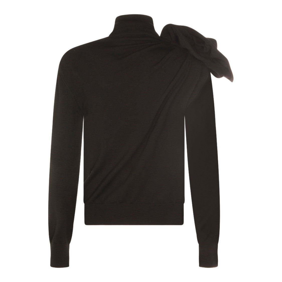 Moschino Sculptural Bow Detail Black Sweater