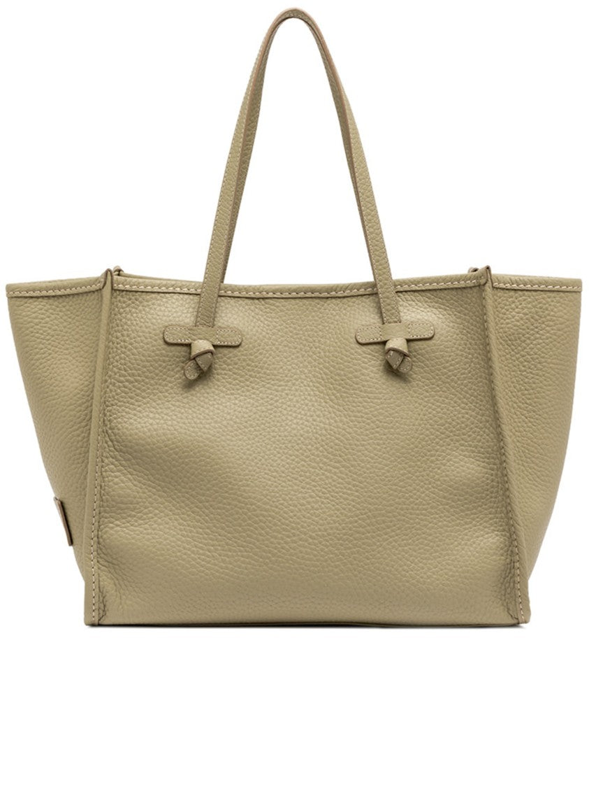 Gianni Chiarini Marcella Rectangular Neutral Pebbled Leather Tote