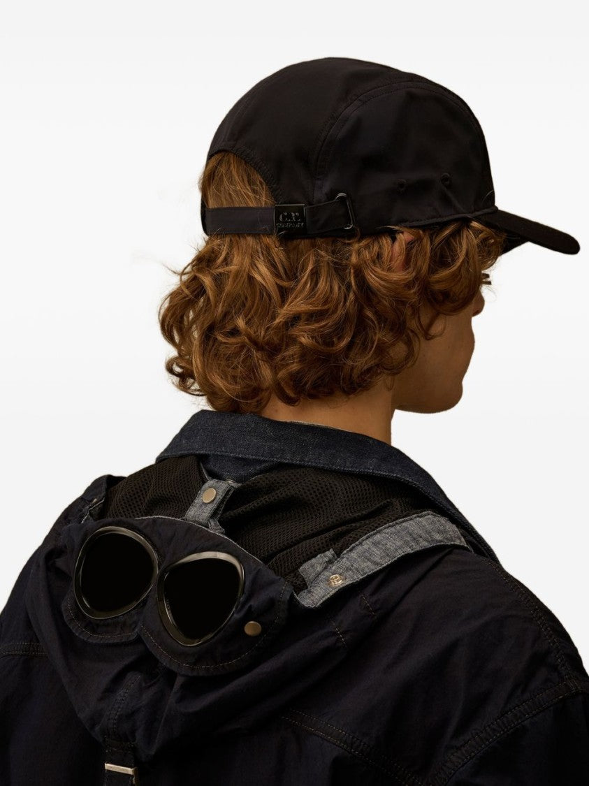C.P. Company Curved Peak Black Cap