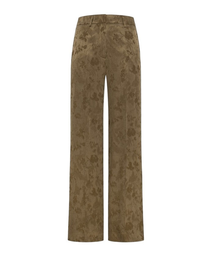 Momonì Wide-Leg Pants With Camouflage-Inspired Pattern
