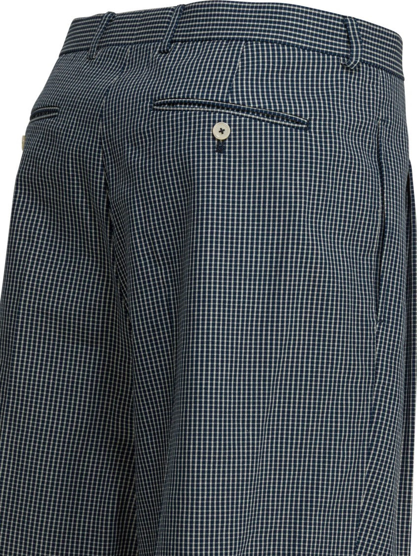 Givenchy Formal Plaid Shorts With Double Front Pleat