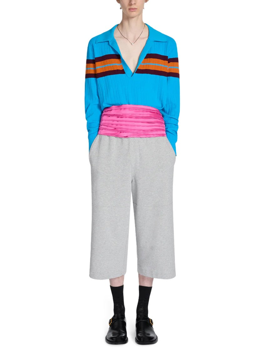 Dries Van Noten Cropped Wide-Leg Trousers With Elastic Waistband