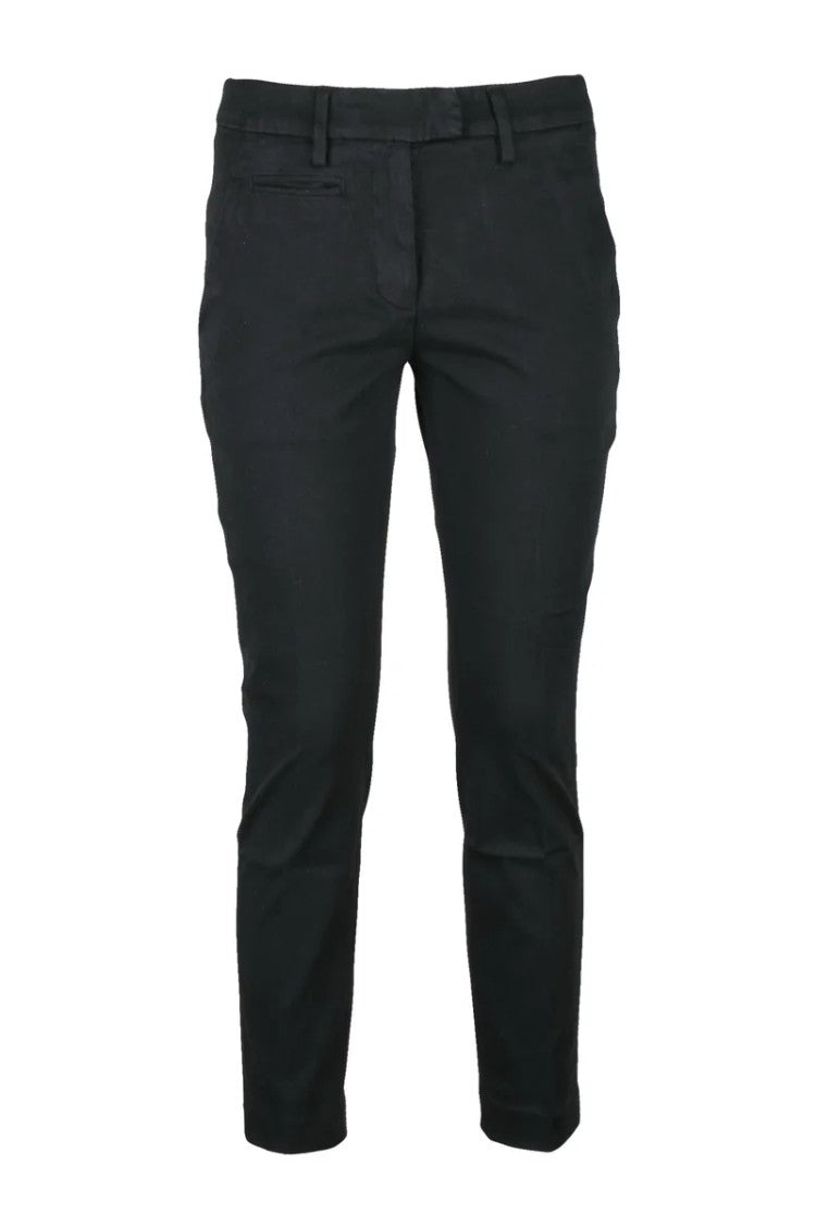 Dondup Perfect Black Tapered Leg Trousers