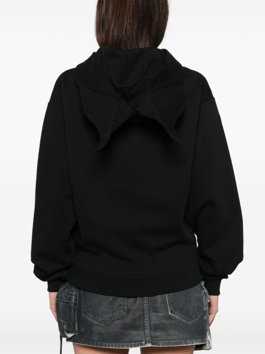 Coperni Black Pouch Pocket Ribbed Logo Sweatshirt
