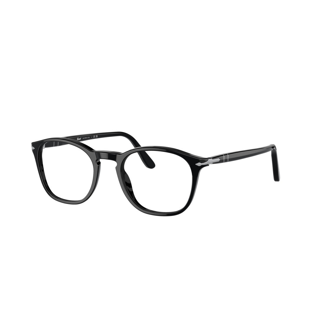 Persol 0Po3007v Rounded Square Frame Eyeglasses With Polished Finish