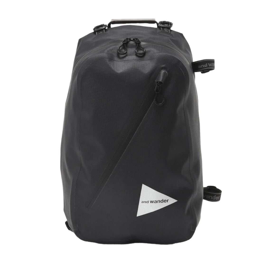 And Wander Minimalistic Black Nylon Backpack With Logo