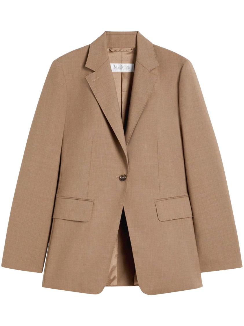 Max Mara Tailored Brown Jacket With Single-Button Closure