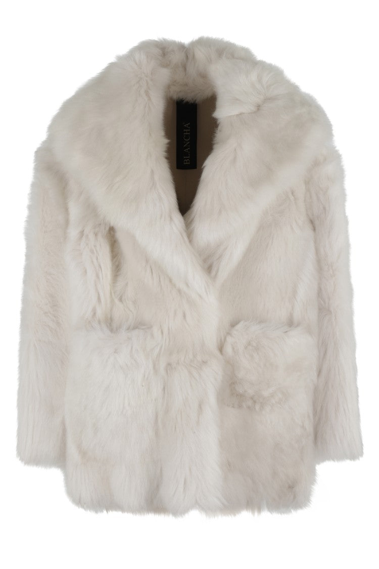 Blancha Toscana Shearling Jacket With Wide Lapel