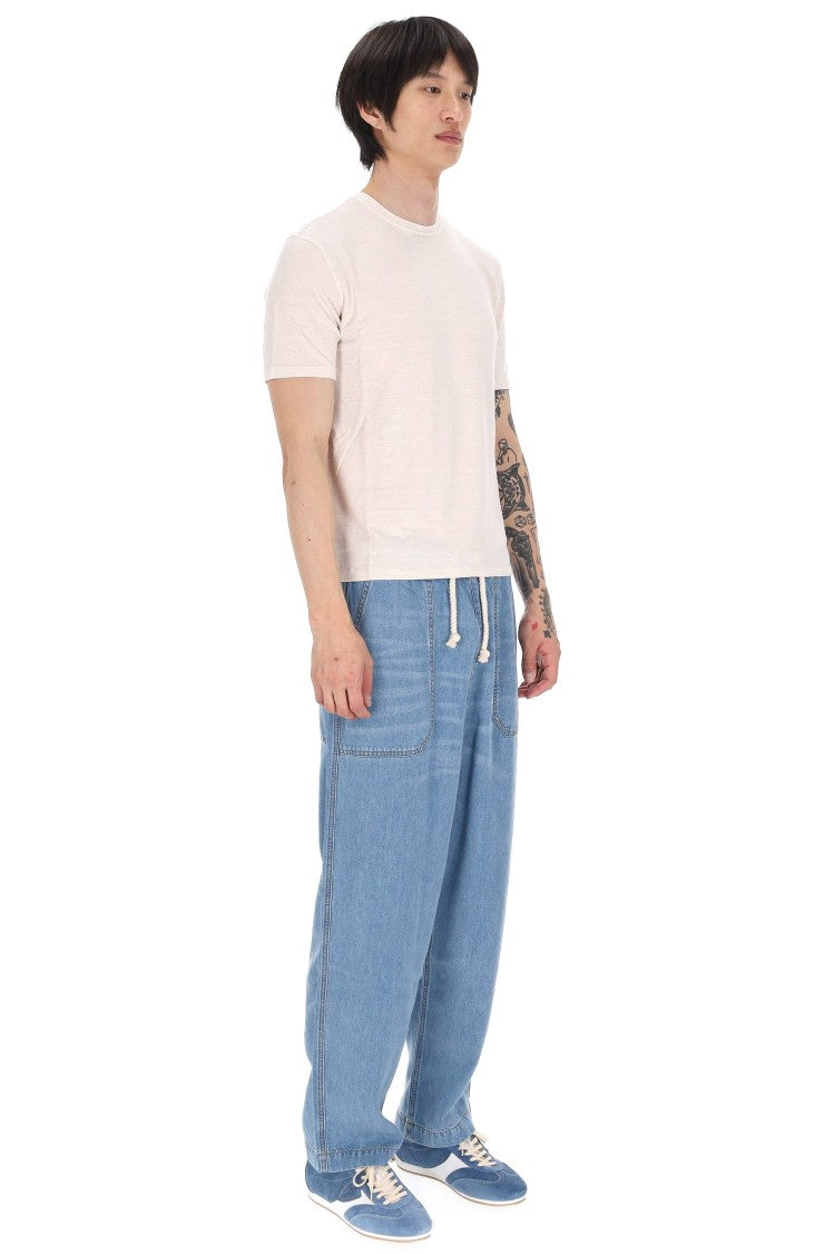Roberto Collina Pure Linen Jersey Casual T-Shirt
