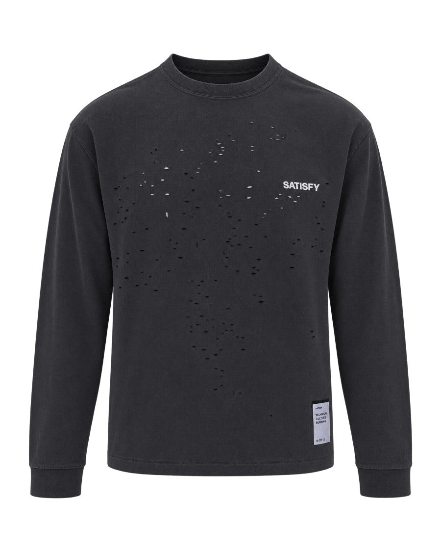 Satisfy Aged Black Mothtech Microhole Long-Sleeve T-Shirt