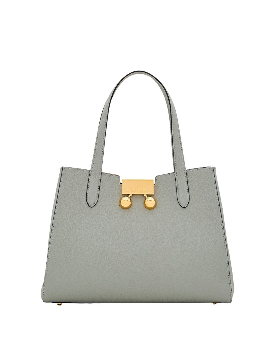 Marni Two-Handle Leather Shoulder Bag