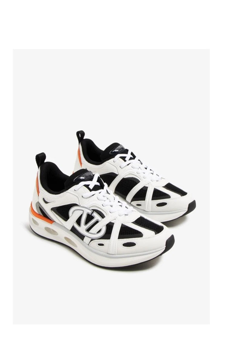 Valentino Garavani Multicolor Mesh Cutout Midsole Leather Sneakers
