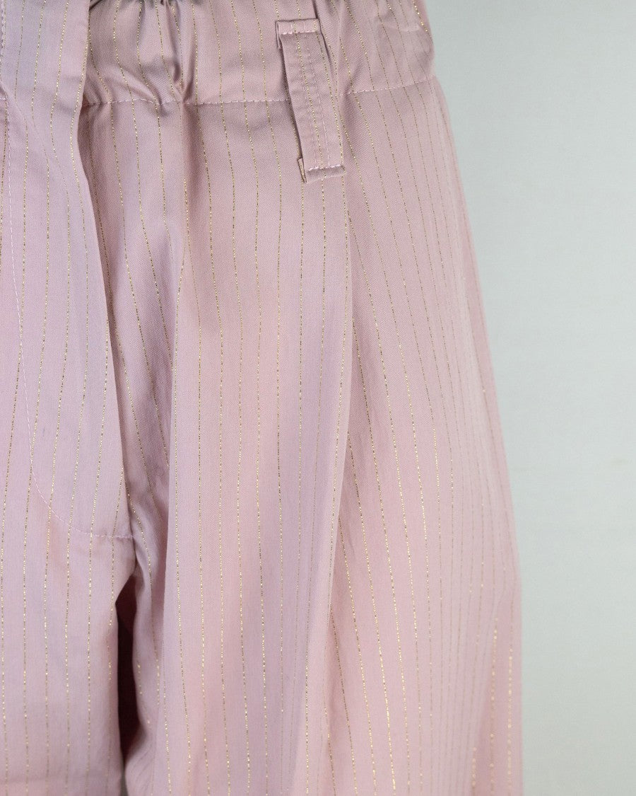 A Paper Kid Pink Viscose-Blend Trousers