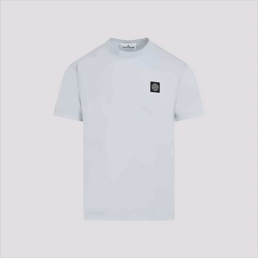 Stone Island White Short-Sleeve T-Shirt With Iconic Logo Patch