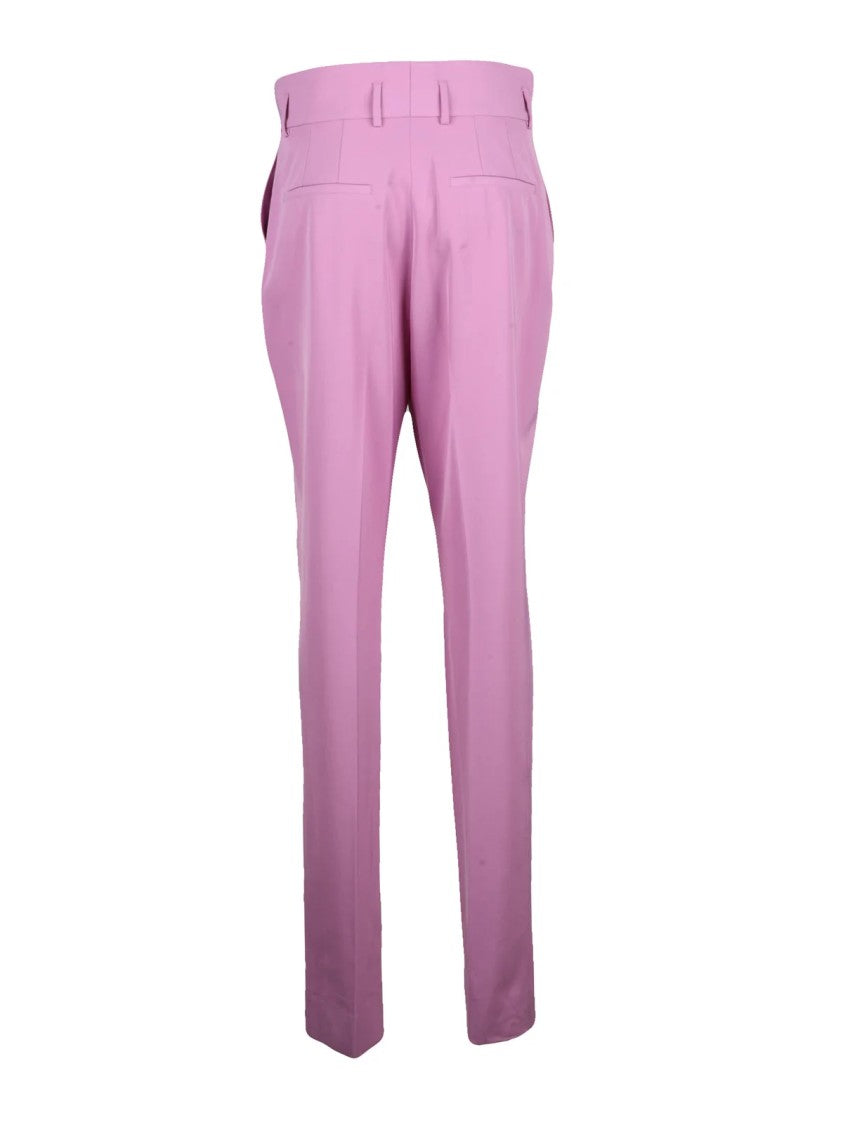 Dolce & Gabbana Tailored Slim Fit Trousers With High Waist And Pleated Detail